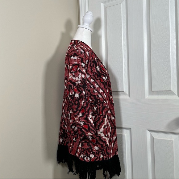 H&M Red Tribal Print Cardigan size small - Picture 5 of 6